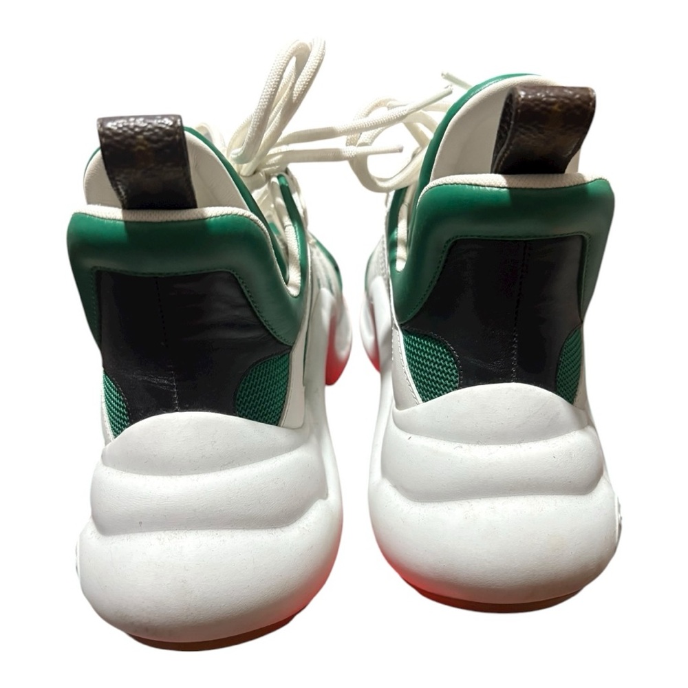 Louis Vuitton Green and White Sneakers - Picture 3 of 5